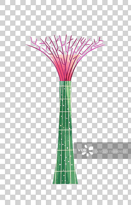 城市景点免抠元素新加坡滨海花园擎天大树图片素材