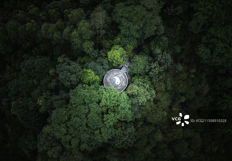 东莞市厚街镇福神岗公园航拍图片素材