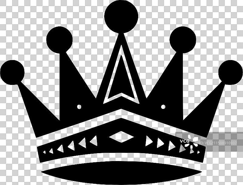 皇冠——黑白相间图片素材