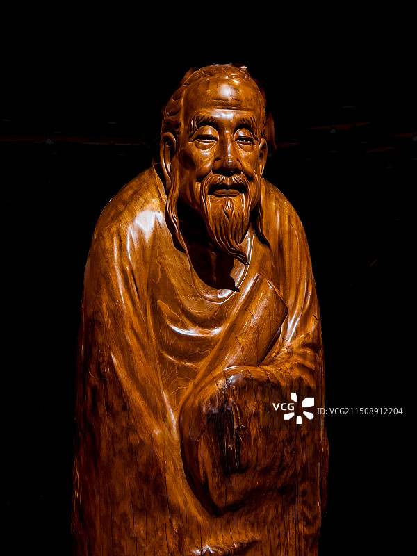 静物树雕·老子图片素材