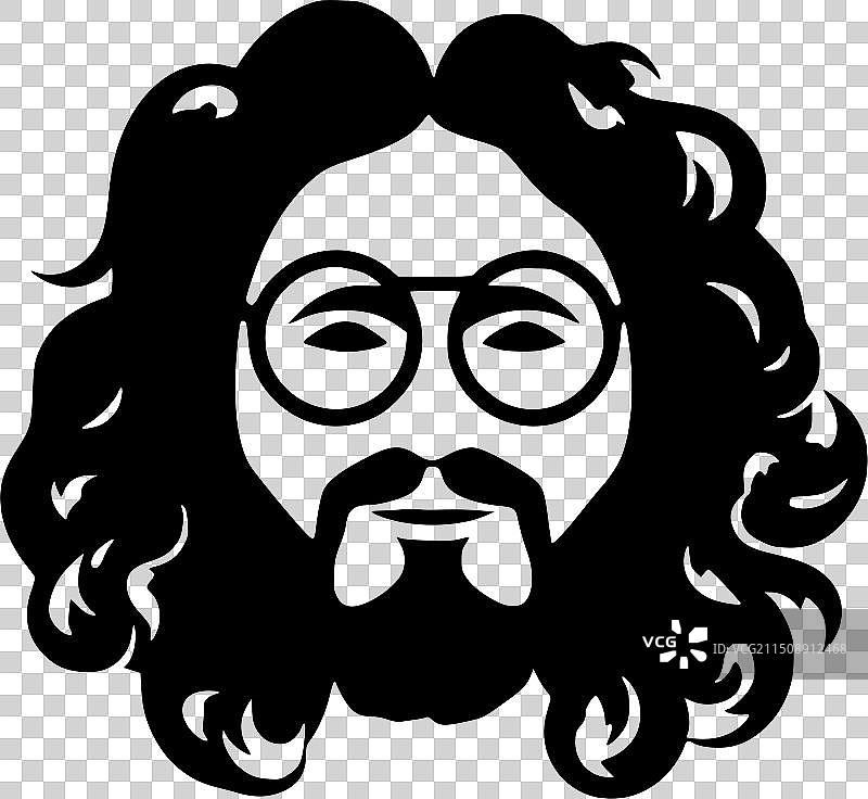 黑白嬉皮士图片素材