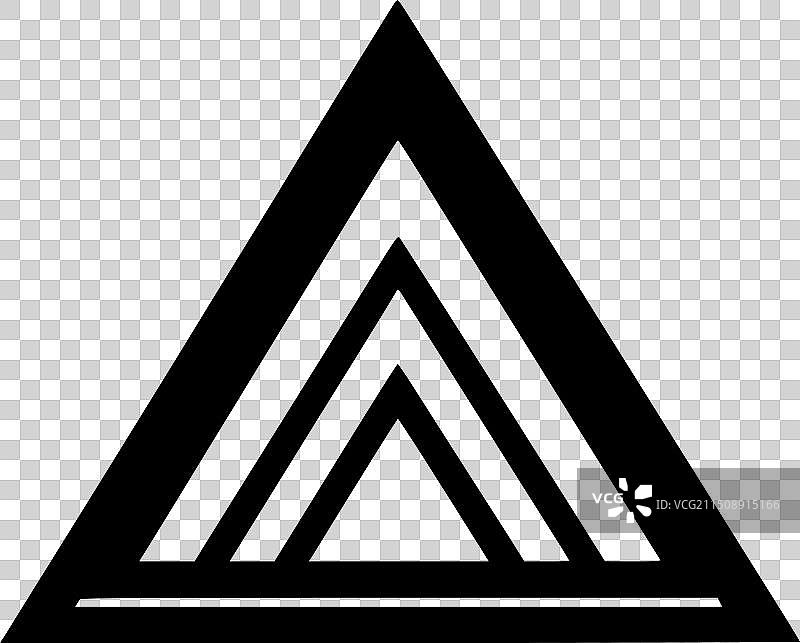 高品质三角形Logo，适用于T恤图片素材