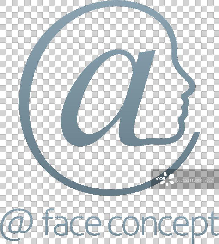 “@”符号人脸概念图片素材