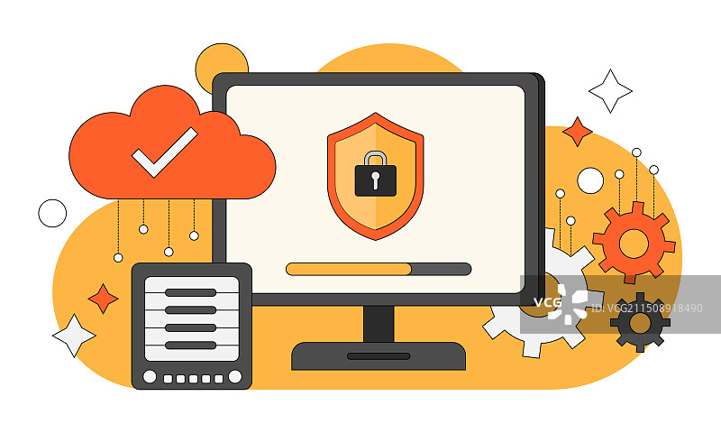 网络安全矢量插画图片素材