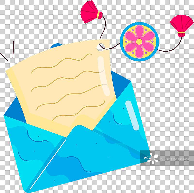 拉其节庆祝扁平贴纸图片素材