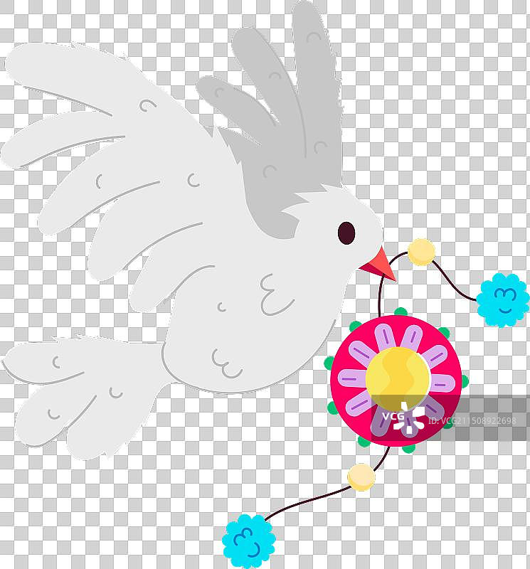 拉其节庆祝扁平贴纸图片素材