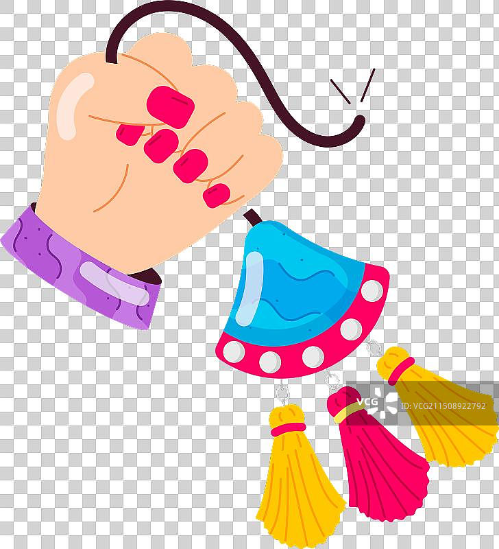 拉其节扁平风格贴纸图片素材