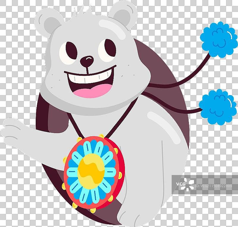 拉克沙·班丹节扁平贴纸图片素材