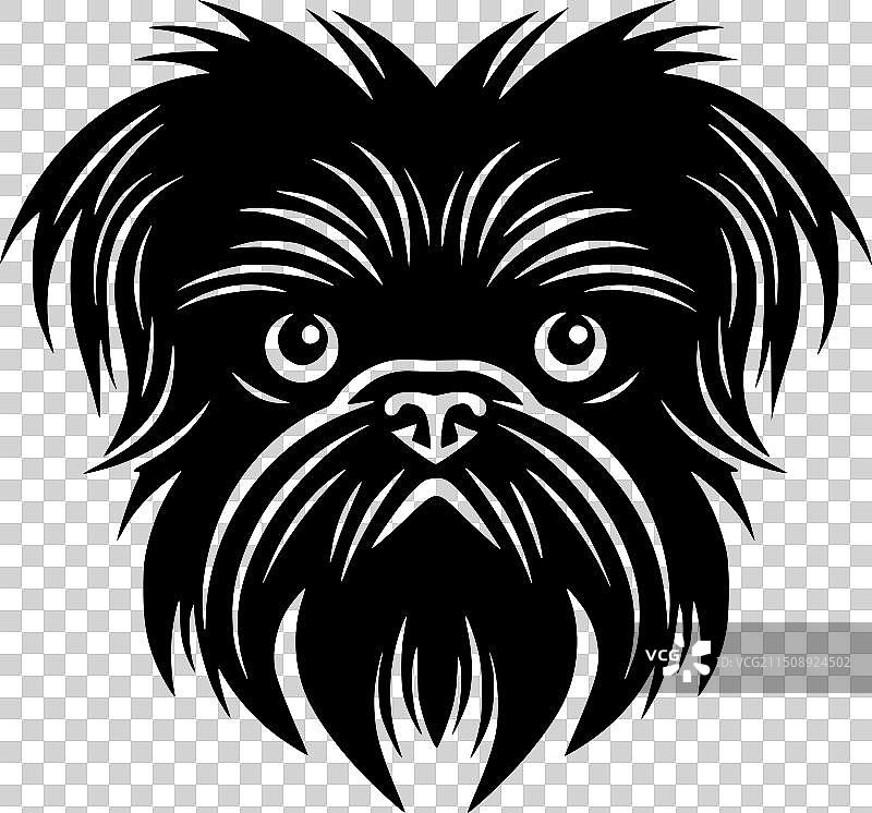 黑色和白色 изолированный猴梗犬图标图片素材