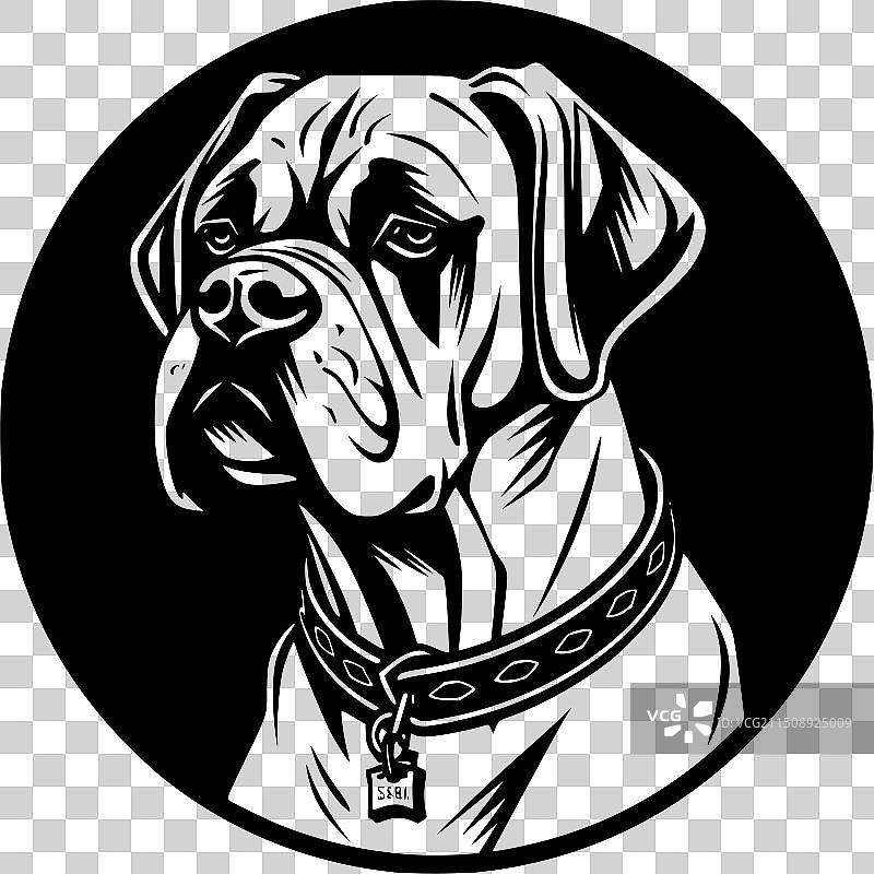 拳击手 - 简约剪影图片素材