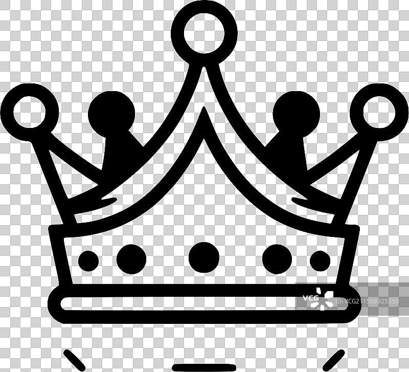 简约皇冠剪影图片素材