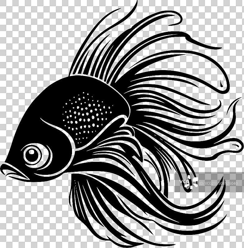 鱼 - 简约剪影图片素材