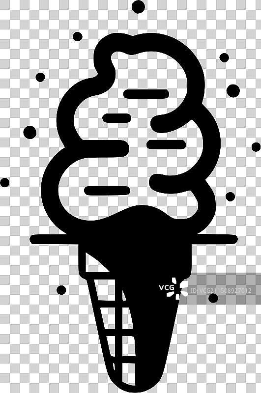 高品质冰淇淋Logo，T恤理想选择图片素材