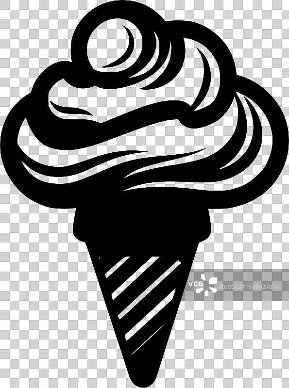 冰淇淋极简剪影图片素材