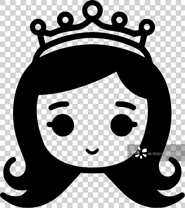 公主 - 极简扁平风logo图片素材