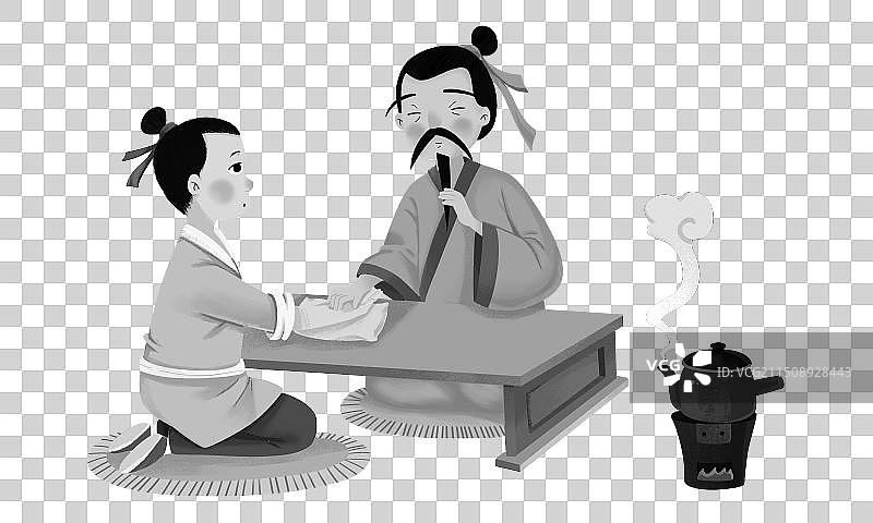 中医儿童插画图片素材