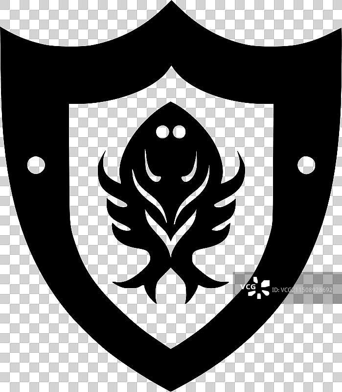 盾牌 - 简约剪影图片素材