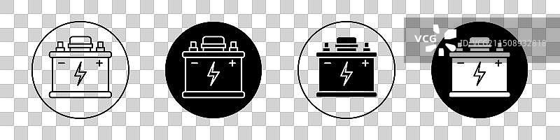 汽车电池图标图片素材