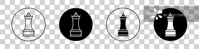 国际象棋皇后图标图片素材