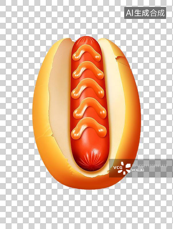 【AI数字艺术】卡通食物 热狗图片素材