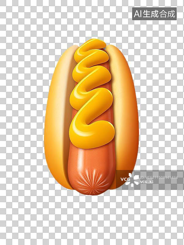 【AI数字艺术】卡通食物 热狗图片素材