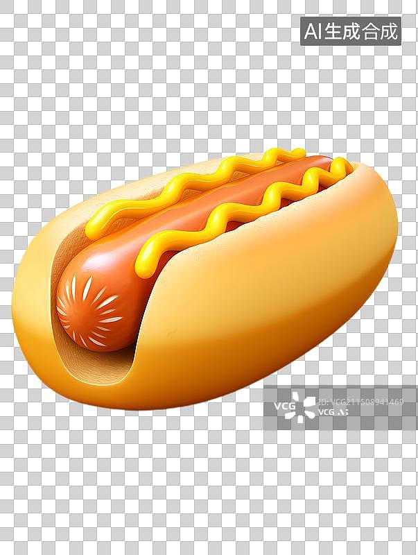 【AI数字艺术】卡通食物 热狗图片素材