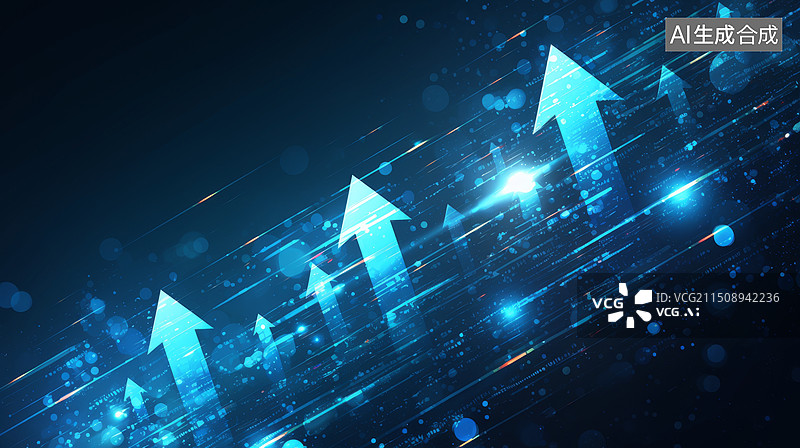 【AI数字艺术】向上的箭头 GDP经济增长概念图片素材
