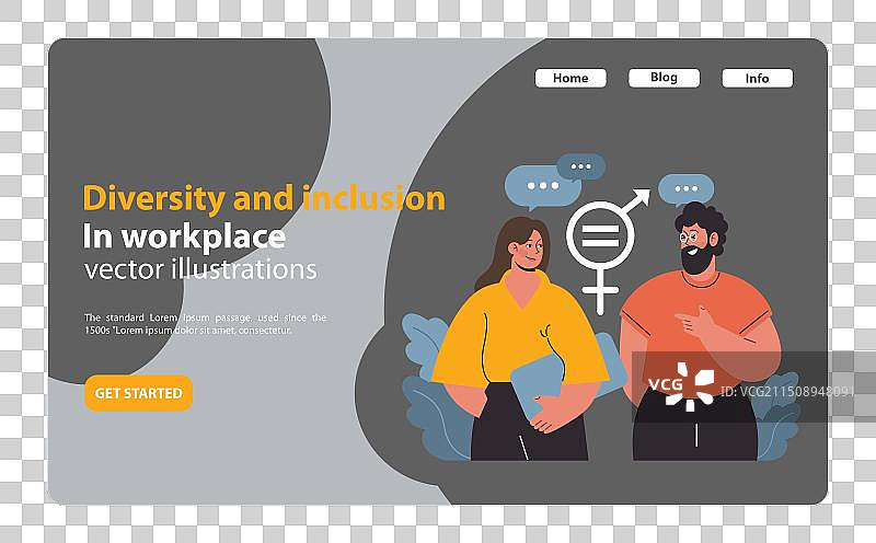 两位同事讨论平等问题图片素材