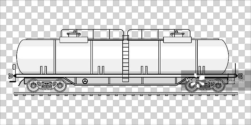 罐车火车轮廓图片素材