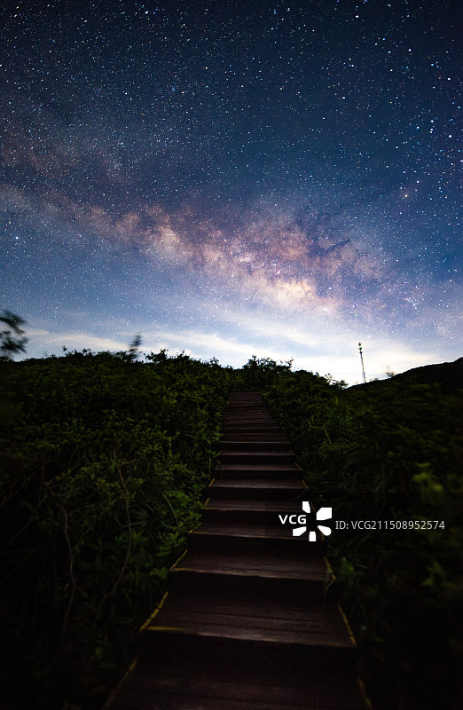 湖南长沙浏阳大围山夏季银河星空图片素材