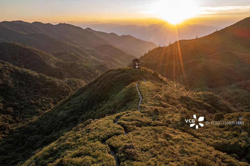 航拍湖南长沙浏阳大围山景区图片素材