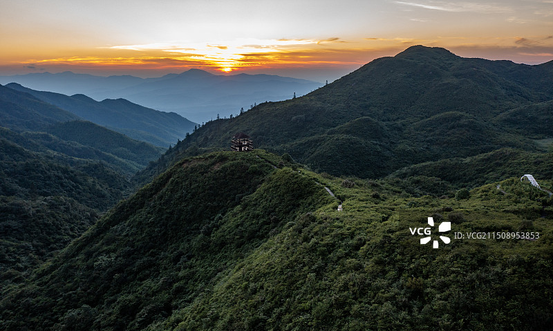 航拍湖南长沙浏阳大围山景区图片素材