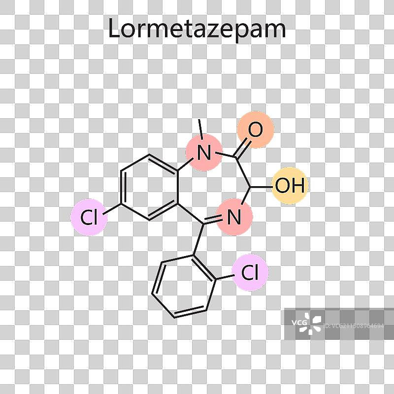 氯甲西泮化学式图图片素材