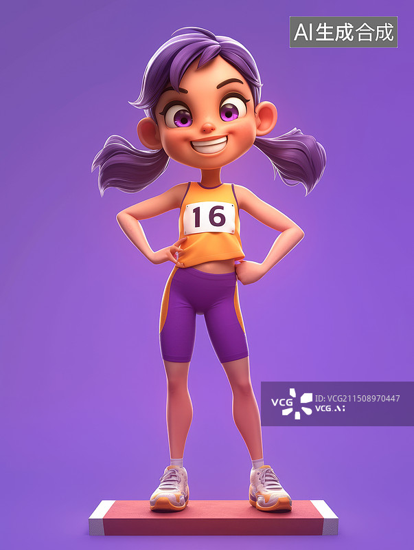 【AI数字艺术】女田径运动图片素材