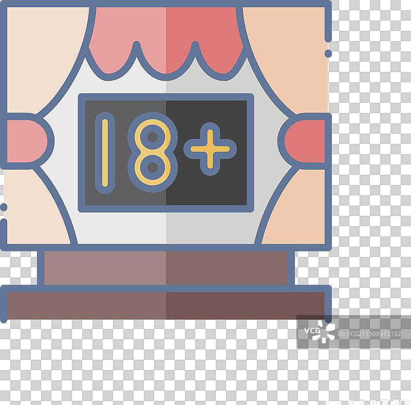 与剧院渐变符号相关的年龄图标图片素材