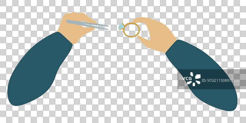 扁平风格珠宝商用镊子图片素材