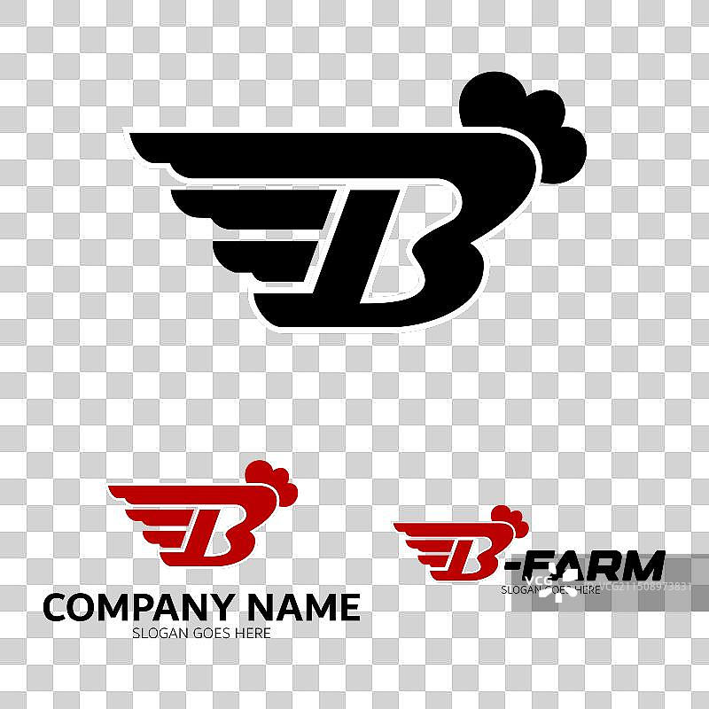 字母B小鸡logo设计图片素材