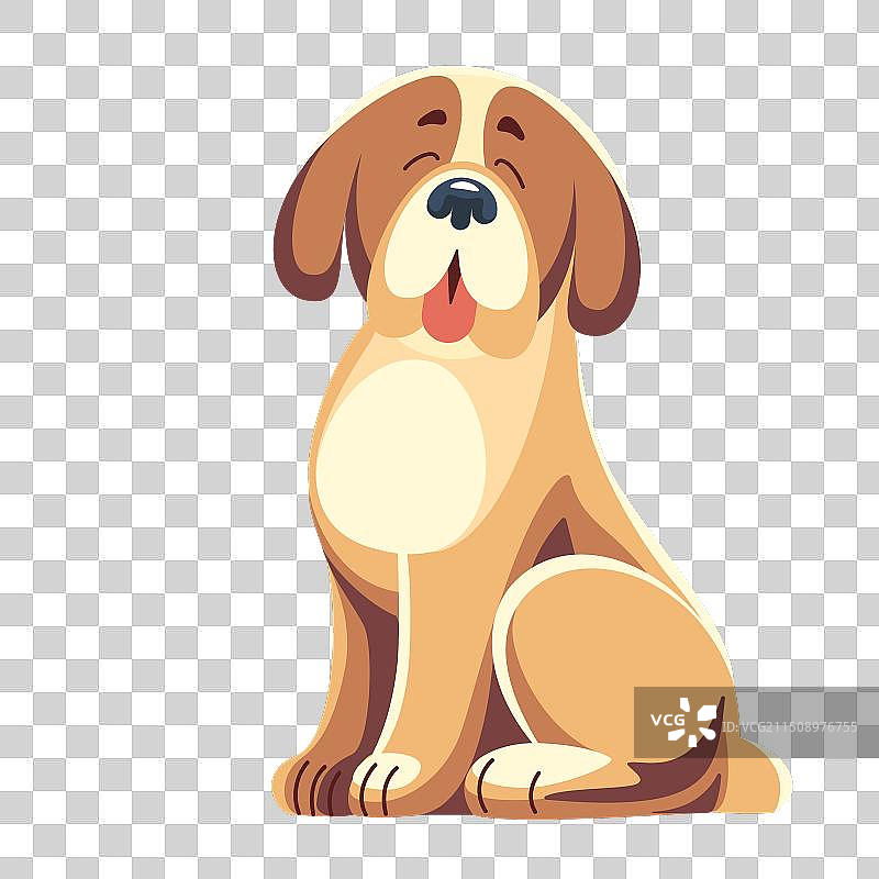卡通圣伯纳犬图片素材