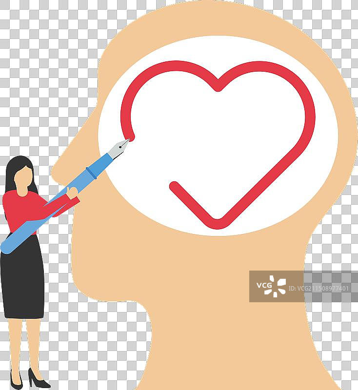 心理调解心理健康女性图片素材