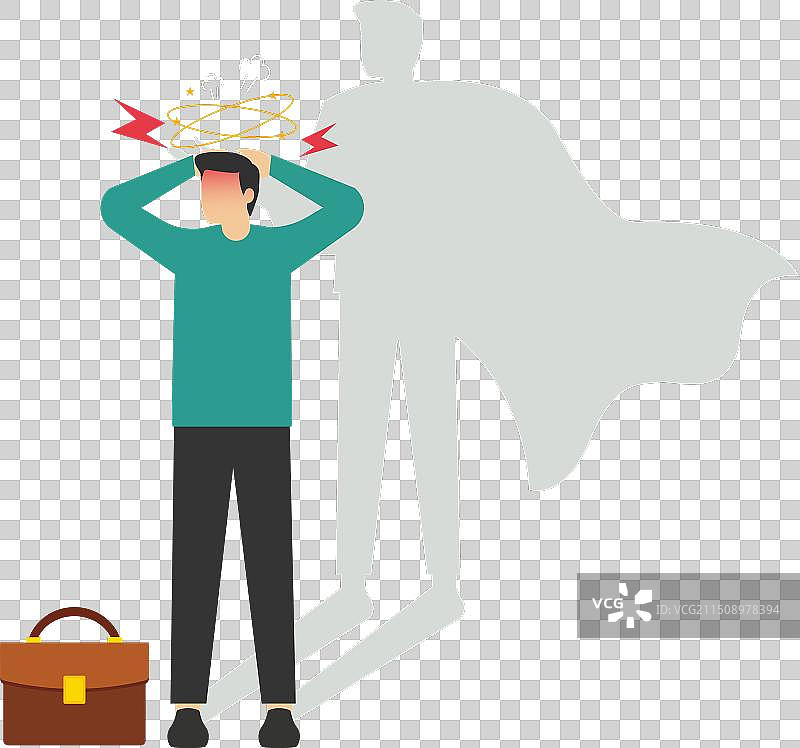 对自身感到怀疑的女商人图片素材