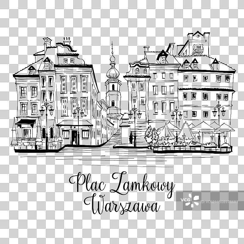 波兰华沙城堡广场图片素材