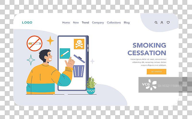 自信戒烟的男人图片素材