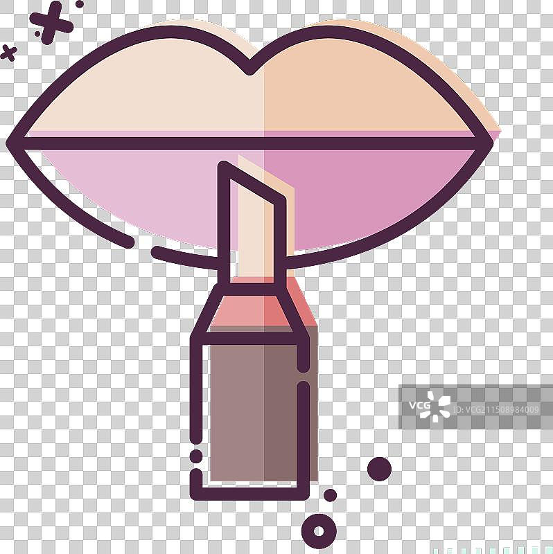 与化妆品符号MBE相关的唇线笔图标图片素材