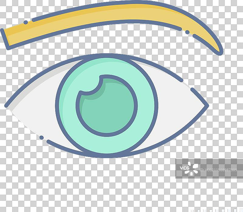 化妆品主题手绘风睫毛图标图片素材