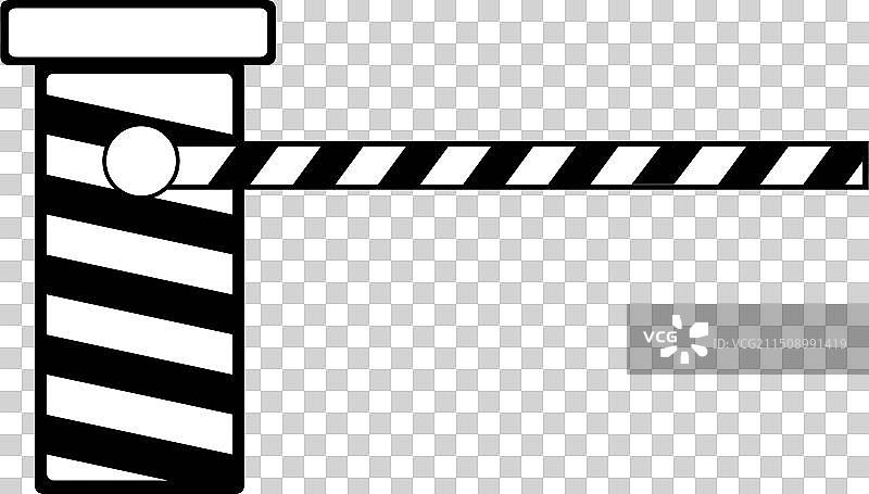 黑白车辆障碍控制访问图标图片素材