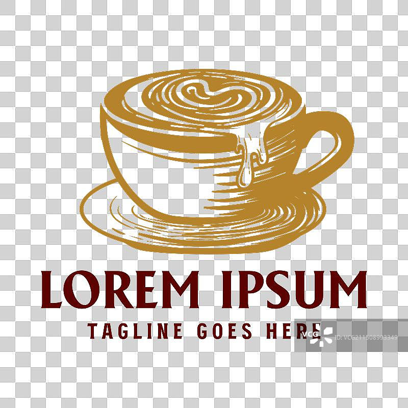 复古咖啡馆拿铁马克杯图片素材