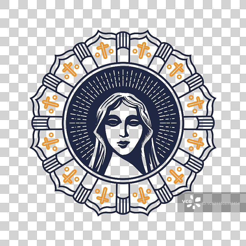 复古基督教天主教面纱修女天使女人图片素材