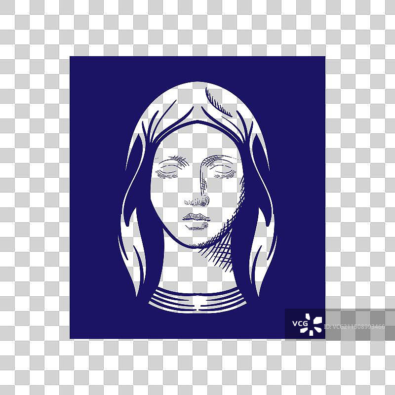 复古面纱修女天使女人女孩祈祷图片素材