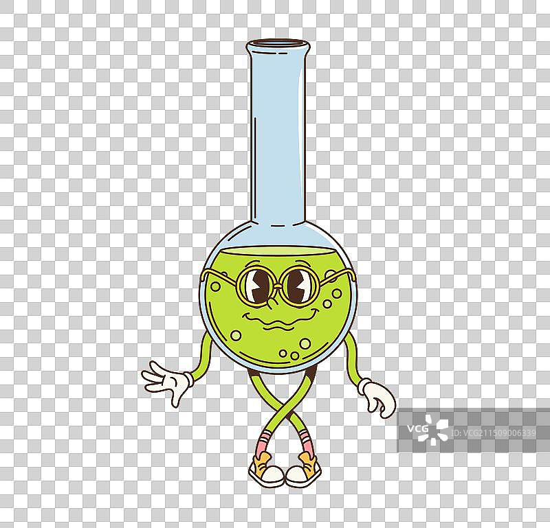 复古趣味化学烧瓶角色科学素材图片素材