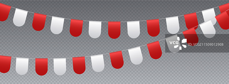 嘉年华派对红白三角旗图片素材